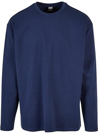 Urban Classics Men's Ultra Heavy Oversized Long Sleeve T-Shirt, Dark Blue, L