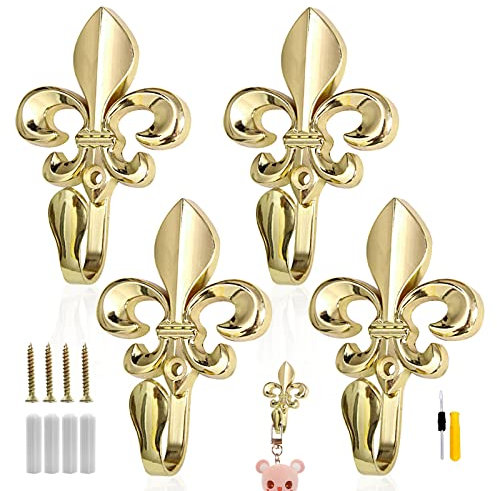 GZLCEU 4 Stk Garderobenhaken,Vintage Kleiderhaken,Mit 4 Schrauben 4 Expansionsrohr 1 Schraubendreher für Küche,Wohnzimmer,Mantel,Tasche,Schlüssel,Mütze