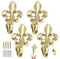 GZLCEU 4 Stk Garderobenhaken,Vintage Kleiderhaken,Mit 4 Schrauben 4 Expansionsrohr 1 Schraubendreher für Küche,Wohnzimmer,Mantel,Tasche,Schlüssel,Mütze