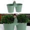 Cepewa Übertopf Doppelt 2 Töpfe verbunden mit Henkel │ Stahlblech verzinkt 27,5x19x14cm türkis │ Topf für Blumen Kräuter Pflanzen (1 x Übertopf doppelt türkis Ø14cm)
