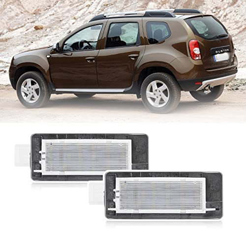 njssjd 2x LED Kennzeichenbeleuchtung kompatibel mit Dacia Duster 2010-2015, Dacia Lodgy II 2013-2021, Dacia Logan MCV II Kennzeichenbeleuchtung Heckleuchte