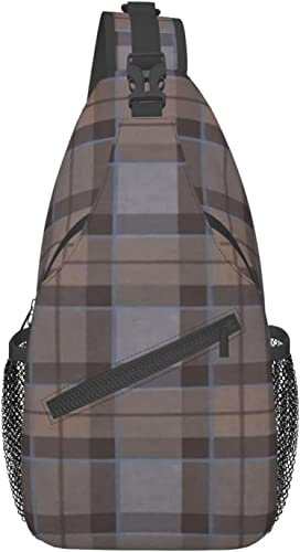 Outlander Fraser Tartan Plaid Chest Pack Sling Chest Bag Mehrzweck-Lässiger Brust-Schulter-Rucksack für Männer und Frauen