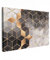 MuchoWow© Wandbilder Groß 120x80 cm XXL Wohnzimmer Wanddeko Schlafzimmer Zimmerdeko Fotowand Zimmer Deko Wand Dekoration Wall Art Abstrakte Bilder Würfel - Gold - Muster - Schwarz Weiß
