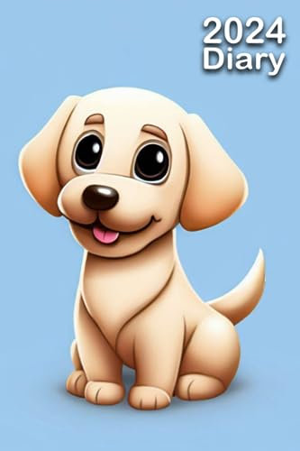 2024 Diary: Labrador | A5 Week to View Dated from Jan 2024 to Dec 2024 | Weekly Planner Agenda Personal Organiser