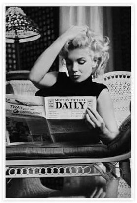 Marilyn Monroe Vintage Foto – Retro Wandkunst – Old Hollywood Poster – Einweihungsgeschenk ID Leinwand Poster Wandkunst Dekor Druck Bild Gemälde für Wohnzimmer Schlafzimmer Dekoration ungerahmt