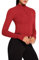QUEENIEKE Sportjacke Damen Atmungsaktive Leicht Enge Laufjacke Mit Reißverschluss für Yoga Gym Daumenloch Sportoberteil Leuchtendes Rot S