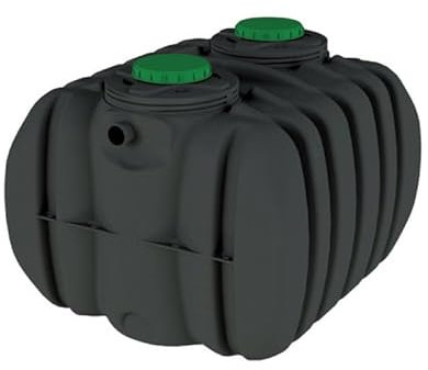 HELGUEFER - Deposito Agua para Enterrar 4000 litros | Deposito de Agua Estanco y Reforzado, Polietileno PEAD | No Apto para Uso Alimentario, Ideal Uso Agrícola e Industrial | 2 Bocas Hombre Ø400mm