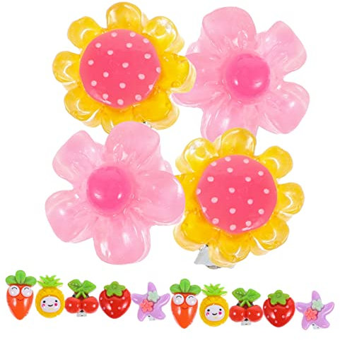 CAXUSD Schöne Ohrringe 7 Paare Ohrclip für Kinder Ohrenschmuck für Kinder Gemüseohrringe ohrclips kinder kinderohrringe Mädchen Spielzeug Ohrstecker Ohrringschmuck für Mädchen Erdbeere