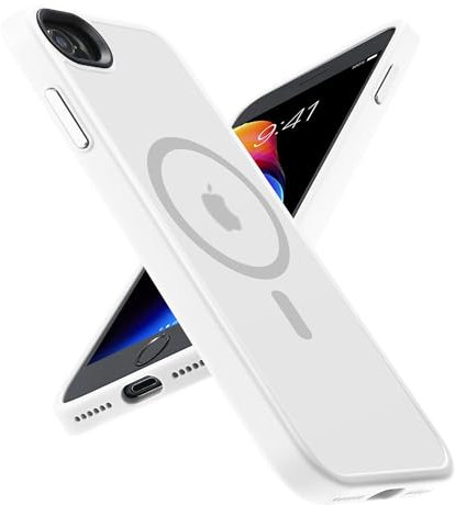 Yriklso for iPhone SE/8 Magnetic Case, Built in Magnets Compatible with MagSafe, Translucent Matte Hard PC Back Cover for iPhone 8/SE 2/3 (4.7) Matte White