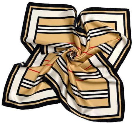 Silk Symphony BY KATHARINA Seidenschal aus 100% reiner Maulbeerseide - 90x90cm Halstuch für Damen Quadratisches Tuch mit Geschenkbox Premium