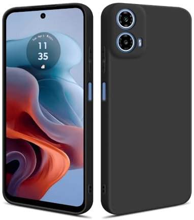 HSP Funda para Motorola Moto G34 5G [resistente al polvo] Carcasa protectora silicona TPU | Anti-arañazos Antigolpes Anti-Choques | Protección de cámara | Suave Blanda Delgada Case | Negro
