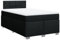 vidaXL Boxspringbett, Polsterbett Bett mit Matratze Matratzenauflage, Bettgestell mit Kopfteil Lattenrost, Doppelbett für Schlafzimmer, Schwarz 120x200cm Stoff