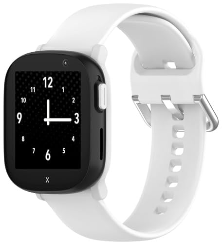 20mm Strap Compatible with XPLORA X6 Play, Soft Silicone Watch Strap, Waterproof Sports Replacement Strap for Men and Women, Adjustable Watch Bracelet for Xplora X6 Play, Quick-Release Spring Pins