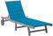 LVHUIDEH Sonnenliege aus Holz, Outdoor Campingliege mit Rädern und Auflage, Gartenmöbel, Wetterfest Liegestuhl, Gartenliege für Patio/Strand/Terrasse/Pool, 200 x 63 x 85 cm