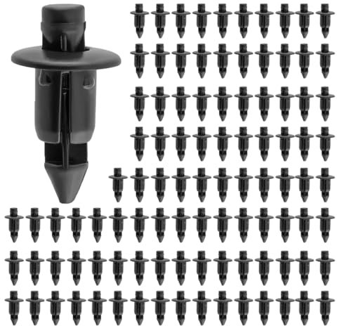 Ieron 100 6mm Motorcycle Fairing Clips Pom Plastic Rivet Fasteners Push-On Trim Panel Retainers 20x11x6mm Universal Body Clips For Yamaha Suzuki Kawasaki