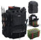 Goture Angelrucksack mit 4 Köderbox Angeln, 45-Liter Angelzubehör-Rucksack mit Zwei Rutenhaltern und Regenschutz, Wasserabweisende Angelgerätetasche mit verstellbarem Fach und 8 Ködertaschen