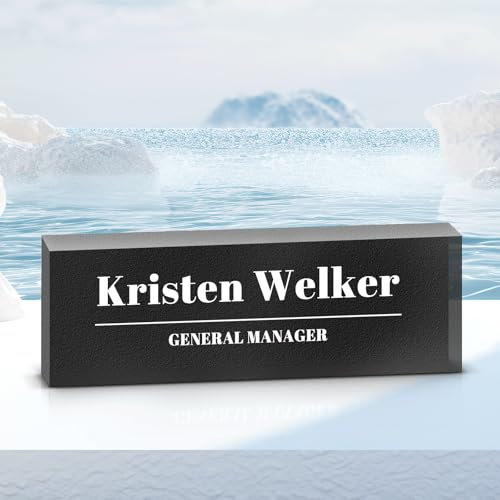 LANHUIYY Personalisiertes Acryl-Namensschild für Schreibtisch, Bürodekoration, Geschenk für Mitarbeiter, Persönliche Geschenke für Kollegen, Freunde und Familienmitglieder (QMP-20)