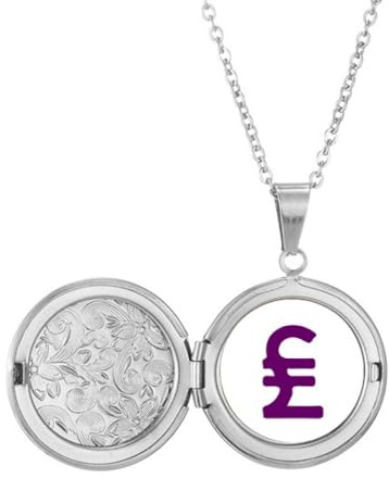 no/no Truthahn-Währungssymbol Lira TRY Medaillon Halskette halten Bild Schmuck Geburtstagsgeschenk