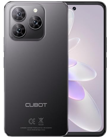 CUBOT Note 60 - Smartphone 4G 7.2 HD+ 120Hz, 16GB RAM (6GB+10GB Est.), 128GB ROM, Fotocamera 48MP, Batteria 7000mAh, Android 15, Unisoc T615, Nero