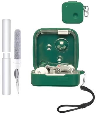 Silicone Case for Nothing Ear (3) Wireless Earbuds - Shockproof,toergy Waterproof, Slim & Soft Cover, with Lanyard, Keychain & Cleaner Kit, Green
