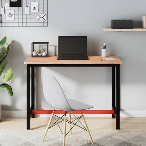 VIHHQGC Massivholz Schreibtischplatte 115x55x2,5 cm aus Kiefer, Bürotischplatte aus massivem Buchenholz für Schreibtisch, Computertisch und Esstisch, Naturmaterial mit glatter