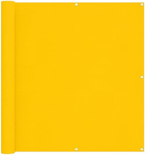 vidaXL Balkonsichtschutz 120 x 200 cm Oxford-Stoff Rechteckig Gelb