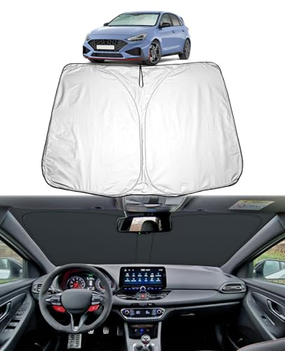 [Upgrade] GAFAT Kompatibel mit Hyundai i30 N Line 2017-2025 2026 Sonnenschutz Frontscheibe Innen, Sonnenschirm Sonnenblende i30 Kombi Fastback N Zubehör, Abkühlung, UPF 50+ UV Schutz