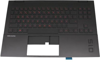 HP M00838-041 Original Tastatur inkl. Topcase DE (deutsch) schwarz | mit Backlight für Omen 15-ek0000