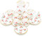 Odoria Miniature 1/12 Service a Thé en Porcelaine Accessoire Maison de Poupée, Cerise