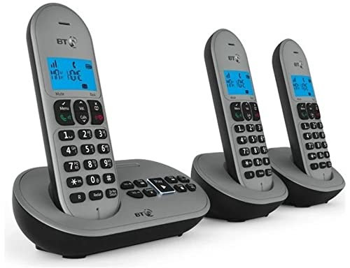 BT 3580 Trio Digital Cordless Telephone with Answer Machine, Burnt 3580, 3580-TRIO