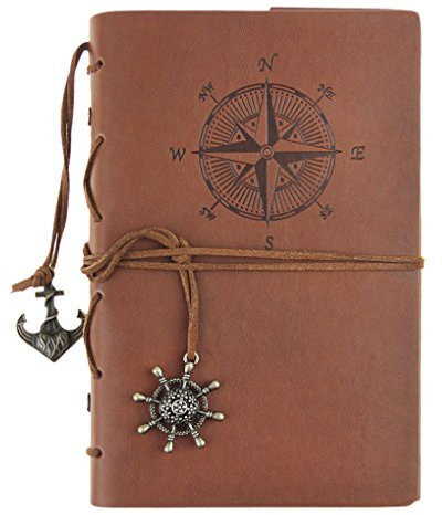 Liying Retro Skizzenblock Tagebuch Notizbuch Softcover DIN A5 Kraftpapier Blanko Geschenkbucher Reisetagebuch Braun