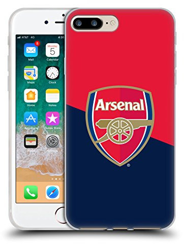 Head Case Designs Offizielle Arsenal FC Logo Blau Und Rot Wappen 2 Gel Handyhülle Hülle [Militärischer Schutzgrad] Kompatibel mit Apple iPhone 7 Plus/iPhone 8 Plus