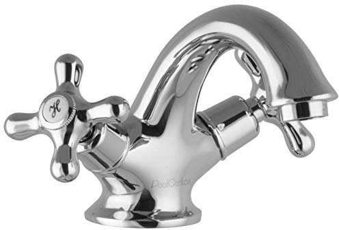 PaulGurkes Zweigriffmischer Retro Nostalgie Armatur Mischbatterie Chrom