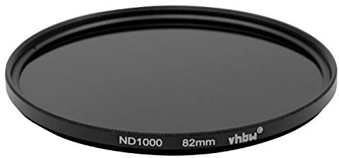 vhbw gråfilter ND-filter ND1000 82 mm passar för digitalkamera, analog kamera
