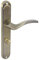 domino Türgriff 78 Drückergarnitur WC - Badezimmer Set Links & Rechts Türbeschlag für WC/Badezimmertüren L-Form Türbeschläge aus AluminiumBronze Türdrückergarnitur ENIGMA M3