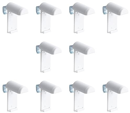 Ventanara® Rollo Klemmträger ohne Bohren inklusive Klebepads für Rollo Weiß (10 Stück)