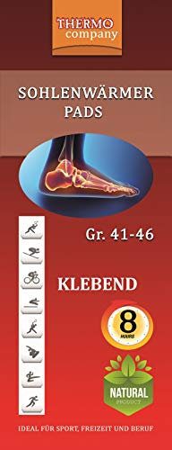 30 Paar THERMO company® Sohlenwärmer Pads | Wärmesohlen für Schuhe | selbstklebend & luftaktiviert | Fußwärmer Pads | Bis zu 8 Stunden Wärme
