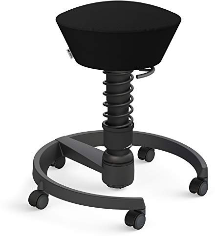 aeris Swopper – Ergonomischer Hocker – Bürohocker höhenverstellbar – Vielseitiger Schreibtischstuhl für einen gesunden Rücken – Bürostuhl mit Rollen, Feder Standard