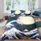 Simple de Style Japonais Fleurs de Cerisier Housse de Couette 2 pièces Traditionnel Japonais avec Attaches à,Microfibre,King