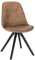 WOLTU 1x Esszimmerstühle, Küchenstuhl, Skandinavisch Design, schminktisch Stuhl, Loungesessel, Polsterstuhl, Retro Design Gepolsterter Stuhl, Sitzfläche aus Stoffbezug, Dunkelbraun, BH268dbr-1