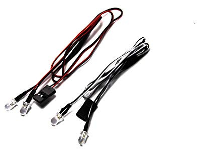 LED-Leuchten-Set, Weiß/Rot: SCX10 III