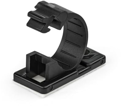 StarTech.com Cable Management | Nylon Self Adhesive Clamp UL/94V-2 Fire Rated, Network/Ethernet/Office Desk/Computer Cord Organiser, Wire Holders