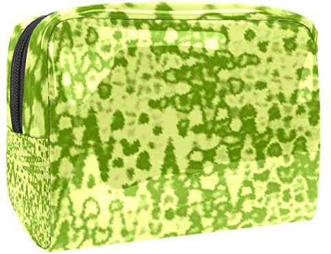Bolsa de maquillaje portátil con cremallera bolsa de aseo de viaje para las mujeres práctico almacenamiento cosmético bolsa verde colonia