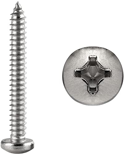 FASTON® Blechschrauben Linsenkopf mit KreuzschlitzH 3,5x25 mm Edelstahl A2 V2A (10 Stück) DIN 7981 / ISO 7049 mit Spitze Selbstschneidend Phillips Form C