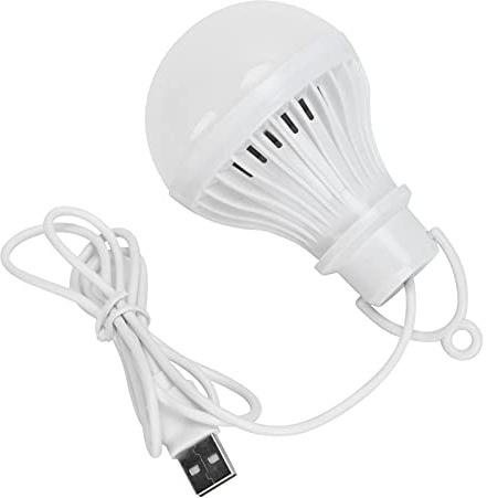 Emergency LED Bulb, 5V 7W Portable Energy-Saving Lamp, USB Rechargeable Light Bulb for Home Power Outage Outdoor Camping Emergency Light