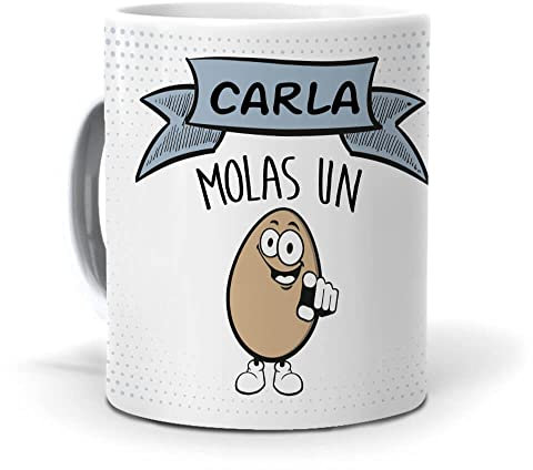Taza Carla molas un Huevo. Cerámica AAA - 350 ml.