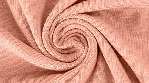 Jersey Baumwolljersey YARA Uni Meterware, 220g/m², Öko-Tex Standard 100, ab 0,5 m, Stoffe, 330g/lfm (Beigerosa-1511)