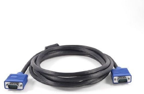 Ruilogod 15 Pin HD 3 + 6 VGA Masculino/Masculino Adaptador de cable de cable 3 metros 9.8 pies para PC LCD Monitor