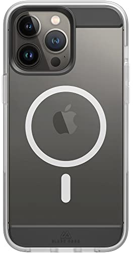 Black Rock - Hülle Mag Air Case Passend für Apple iPhone 14 Pro Max I Handyhülle MagSafe Kompatibel, Transparent, Durchsichtig, Dünn (Schwarz)