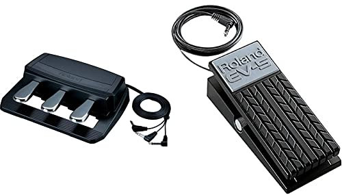 Roland Rpu-3 Keyboard Triple Pedal Unit, A Grand Piano Pedaling Experience & Ev-5 Expression Pedal for Synths And Keyboards